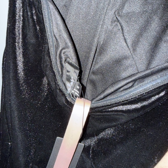 Lulu's Black Velvet One-Shoulder Dress - Picture 7 of 7